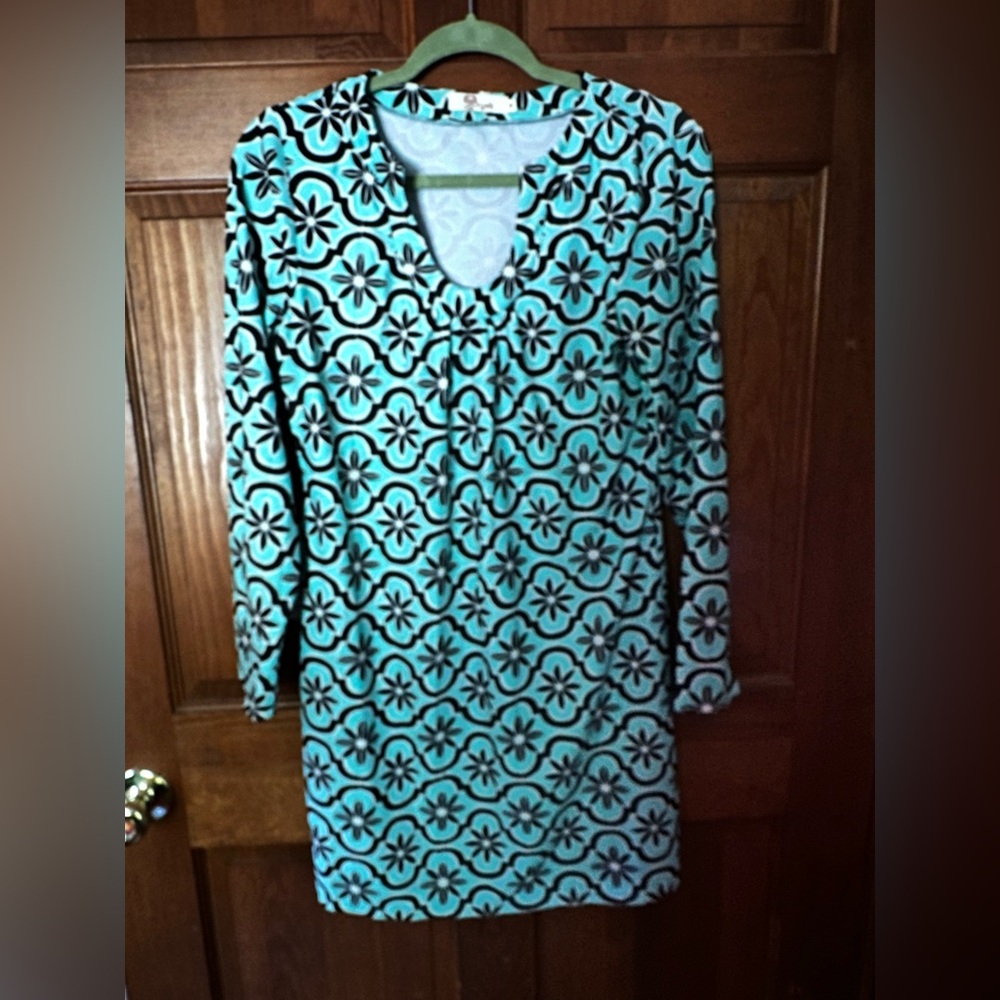 Aryeh Blue and Black Patterned Dress
